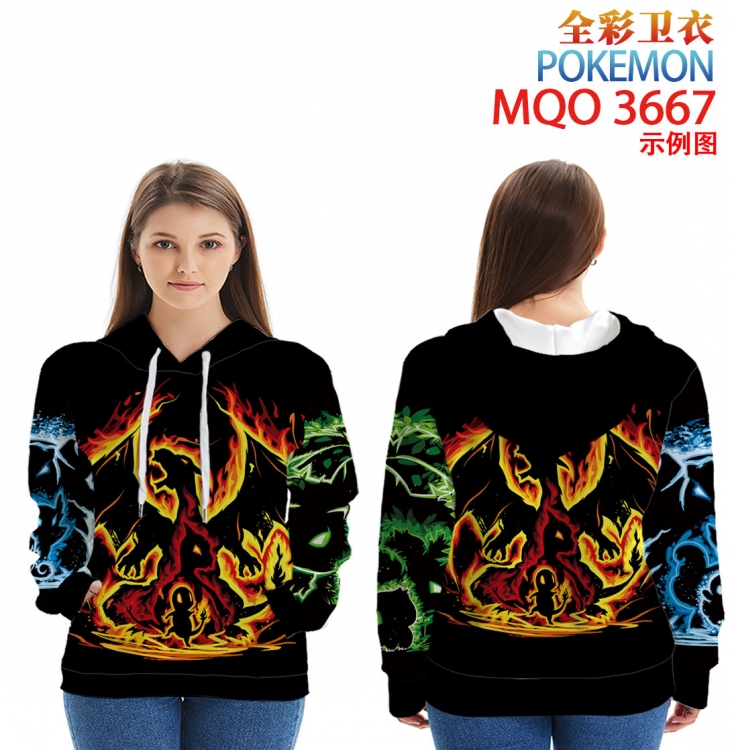 Pokemon Full Color Patch pocket Sweatshirt Hoodie  from XXS to 4XL MQO 3667