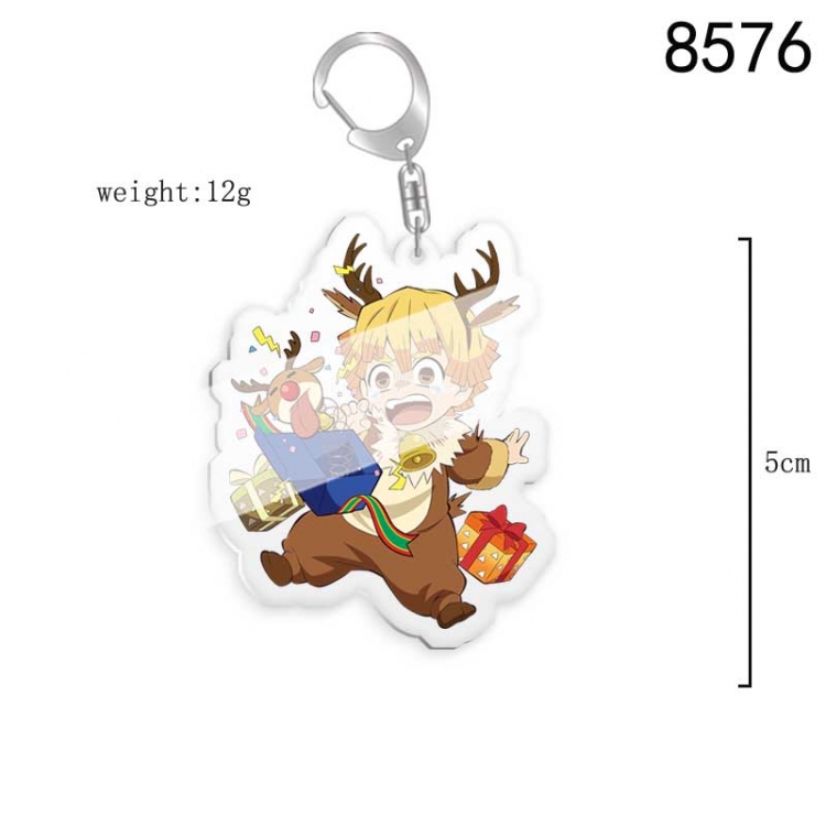 Demon Slayer Kimets Anime acrylic Key Chain  price for 5 pcs 8576
