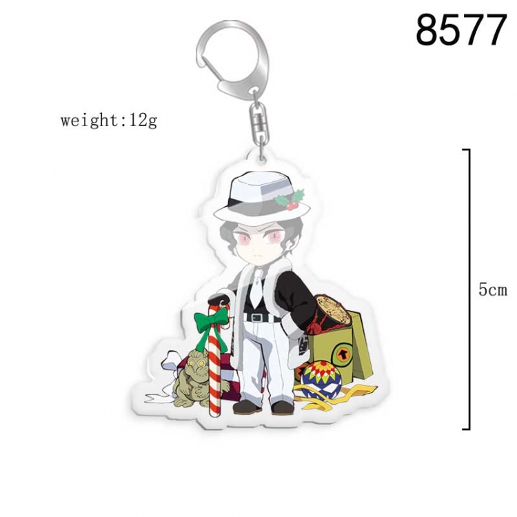 Demon Slayer Kimets Anime acrylic Key Chain  price for 5 pcs 8577