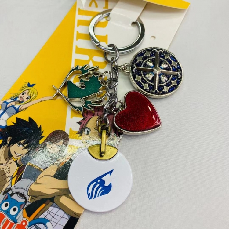 Fairy tail Animation surrounding skewers metal keychain pendant Style A