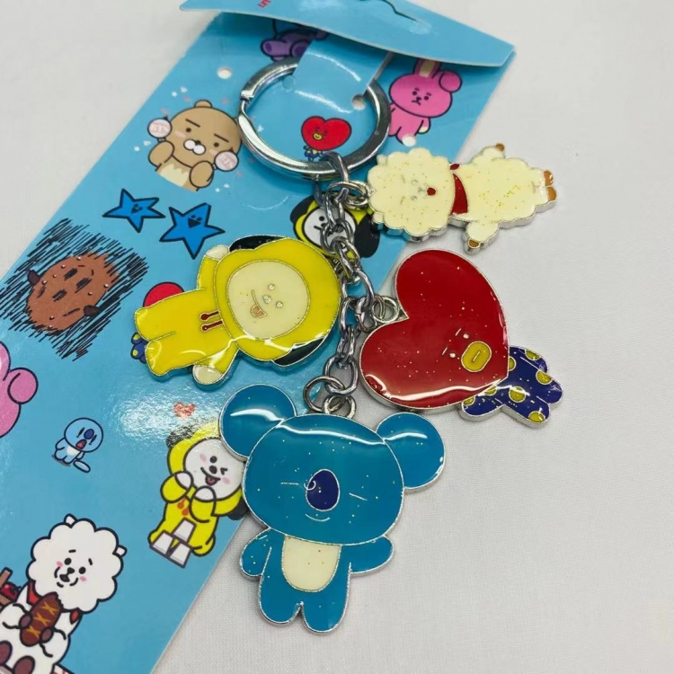 BTS surrounding skewers metal keychain pendant Style B