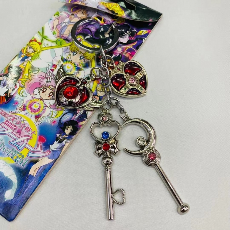 sailormoon Animation surrounding skewers metal keychain pendant Style A