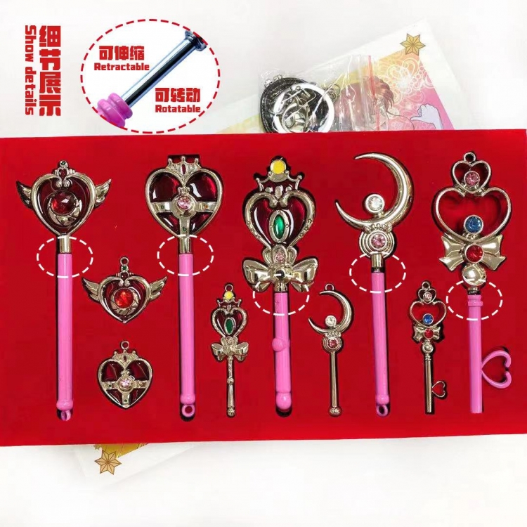 sailormoon Pendant necklace key chain boxed a Set of 10