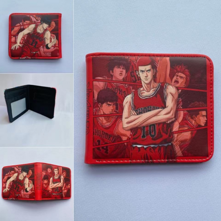 Slam Dunk Full color  Two fold short card case wallet 11X9.5CM 60G