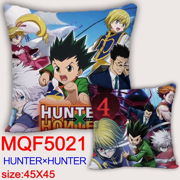 HunterXHunter Square double-sided full-color pillow cushion 45X45CM NO FILLING  MQF 5021