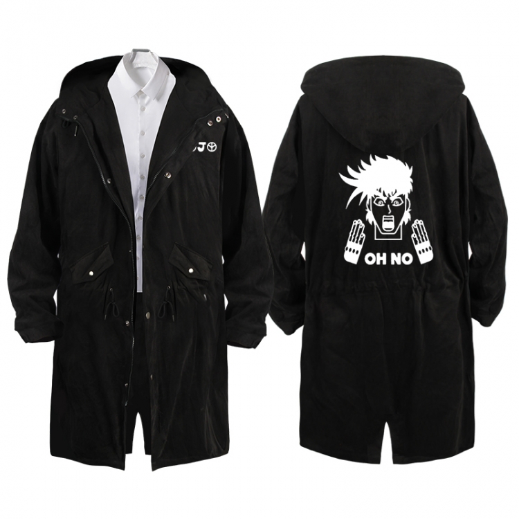 JoJos Bizarre Adventure Anime Peripheral Hooded Long Windbreaker Jacket