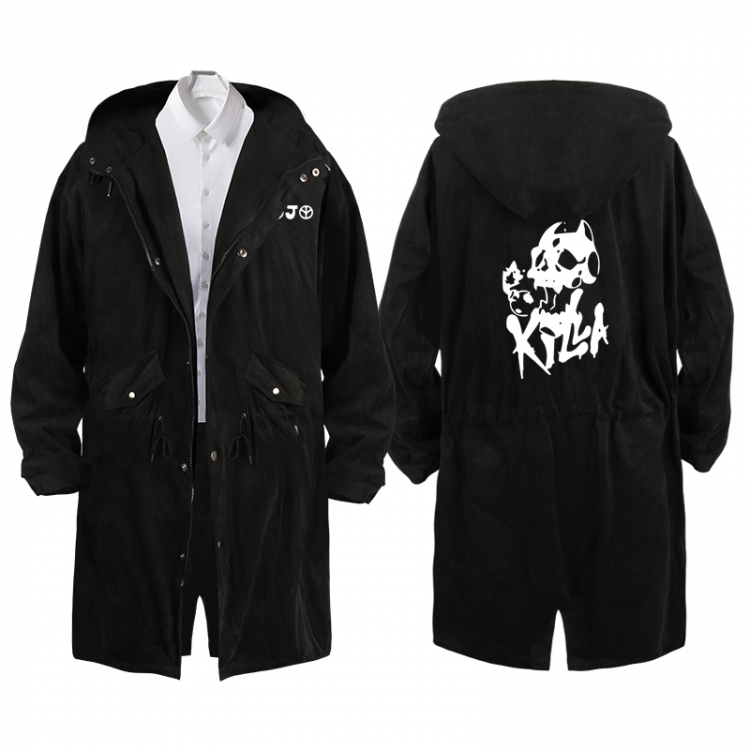 JoJos Bizarre Adventure Anime Peripheral Hooded Long Windbreaker Jacket