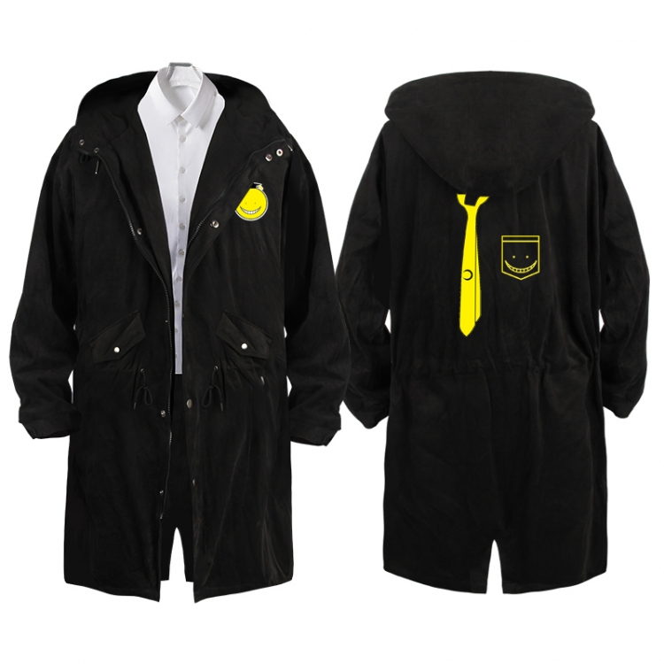 Ansatsu Kyoushitsu Assassination Classroom  Anime Peripheral Hooded Long Windbreaker Jacket from S to 3XL 