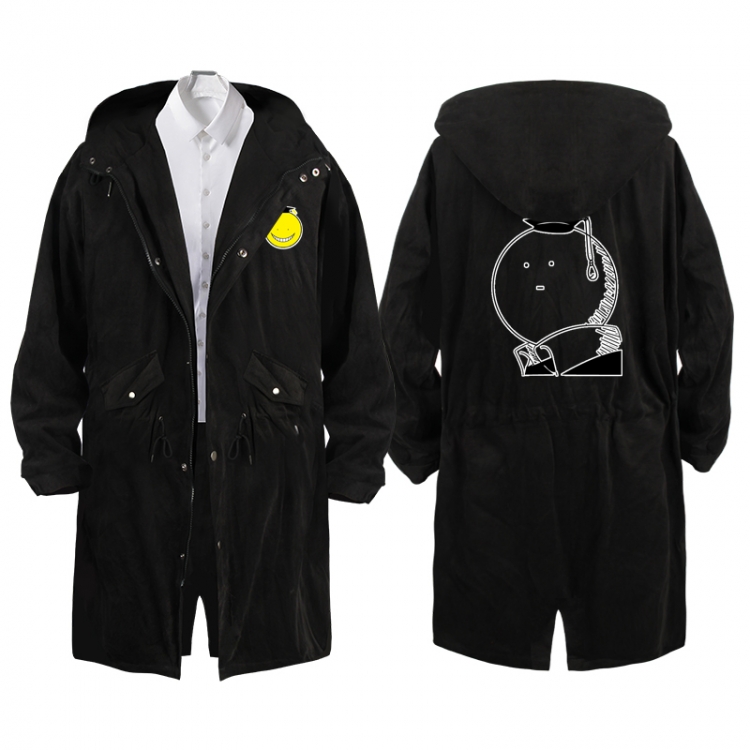 Ansatsu Kyoushitsu Assassination Classroom  Anime Peripheral Hooded Long Windbreaker Jacket from S to 3XL 