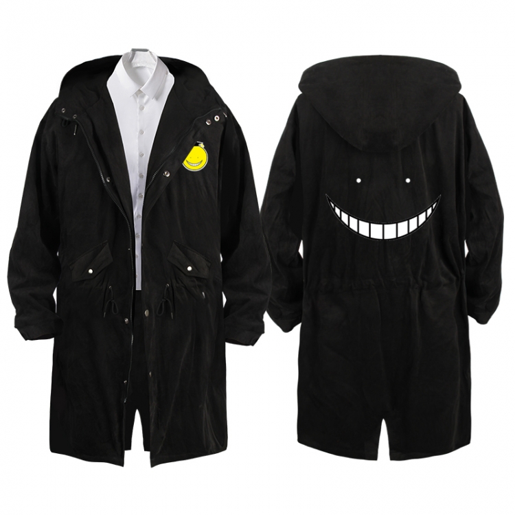 Ansatsu Kyoushitsu Assassination Classroom  Anime Peripheral Hooded Long Windbreaker Jacket from S to 3XL 