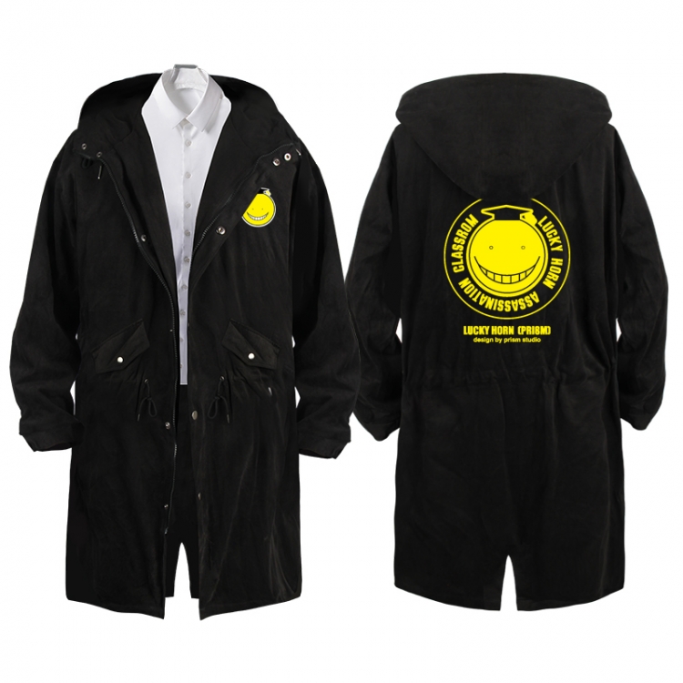 Ansatsu Kyoushitsu Assassination Classroom  Anime Peripheral Hooded Long Windbreaker Jacket from S to 3XL 