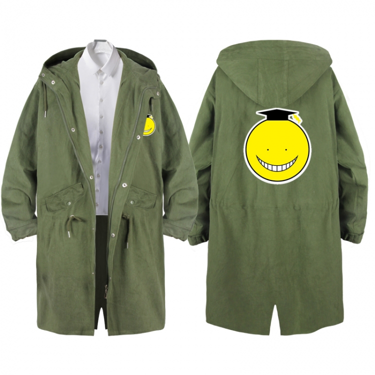 Ansatsu Kyoushitsu Assassination Classroom  Anime Peripheral Hooded Long Windbreaker Jacket from S to 3XL 