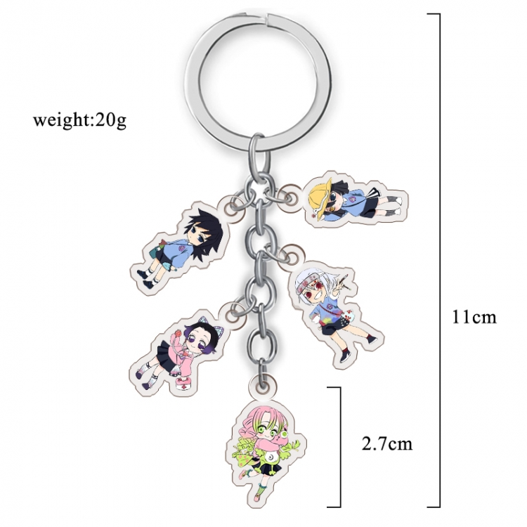  Demon Slayer Kimets Anime acrylic Key Chain  price for 5 pcs A266 