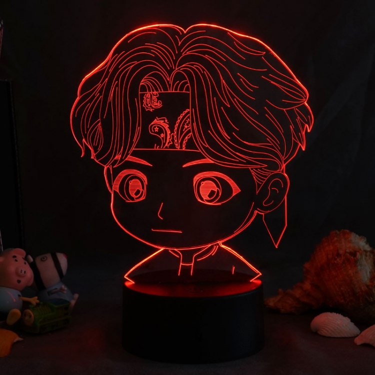 BTS 3D night light USB touch switch colorful acrylic table lamp 1351