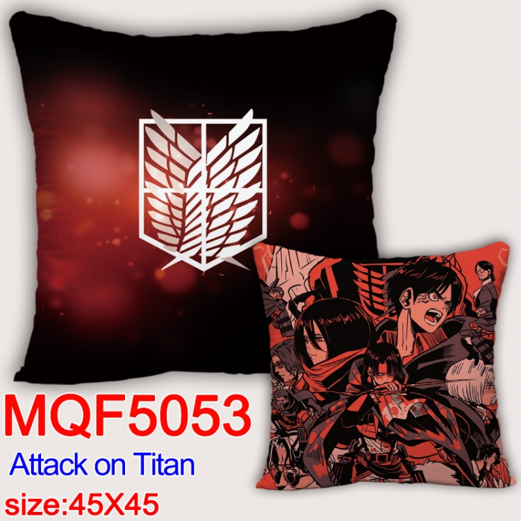 Shingeki no Kyojin Square double-sided full-color pillow cushion 45X45CM NO FILLING MQF 5053