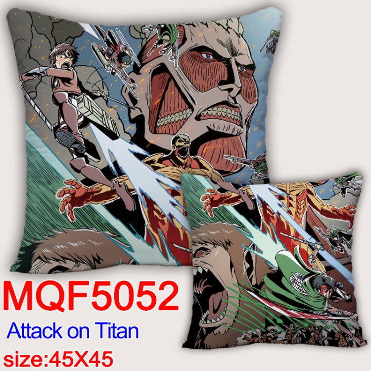 Shingeki no Kyojin Square double-sided full-color pillow cushion 45X45CM NO FILLING MQF 5052