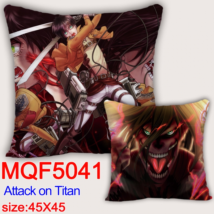 Shingeki no Kyojin Square double-sided full-color pillow cushion 45X45CM NO FILLING MQF 5041