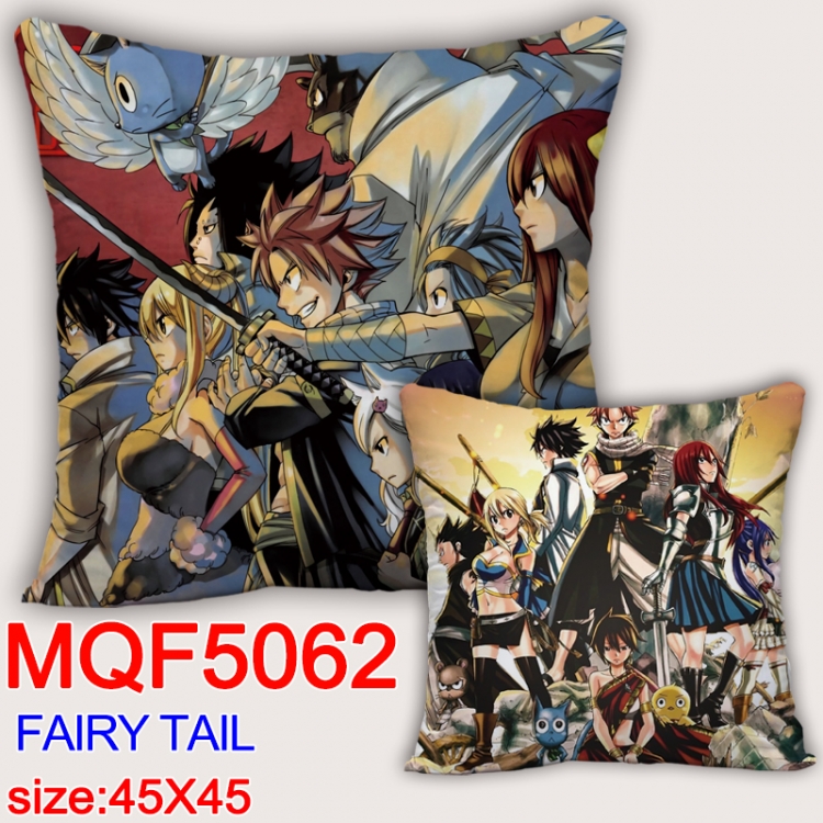 Fairy tail Square double-sided full-color pillow cushion 45X45CM NO FILLING  MQF 5062