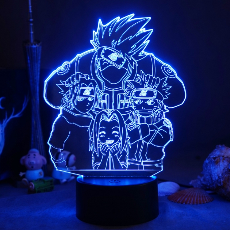 Naruto 3D night light USB touch switch colorful acrylic table lamp 