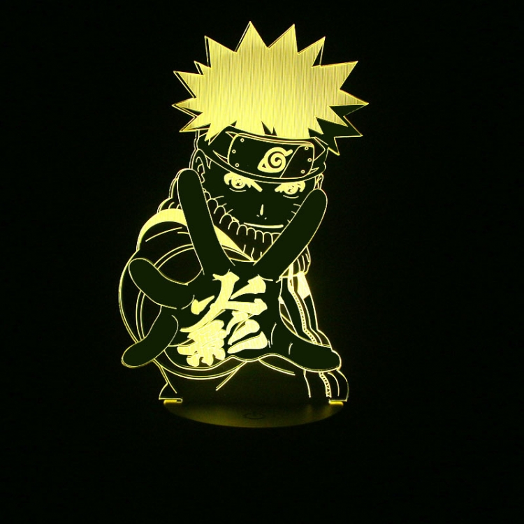 Naruto 3D night light USB touch switch colorful acrylic table lamp 