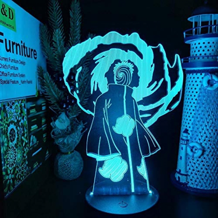 Naruto 3D night light USB touch switch colorful acrylic table lamp