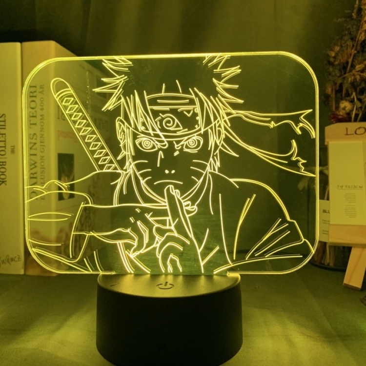 Naruto 3D night light USB touch switch colorful acrylic table lamp 