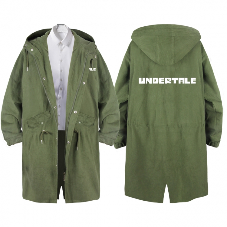 Undertale Anime Peripheral Hooded Long Windbreaker Jacket from S to 3XL