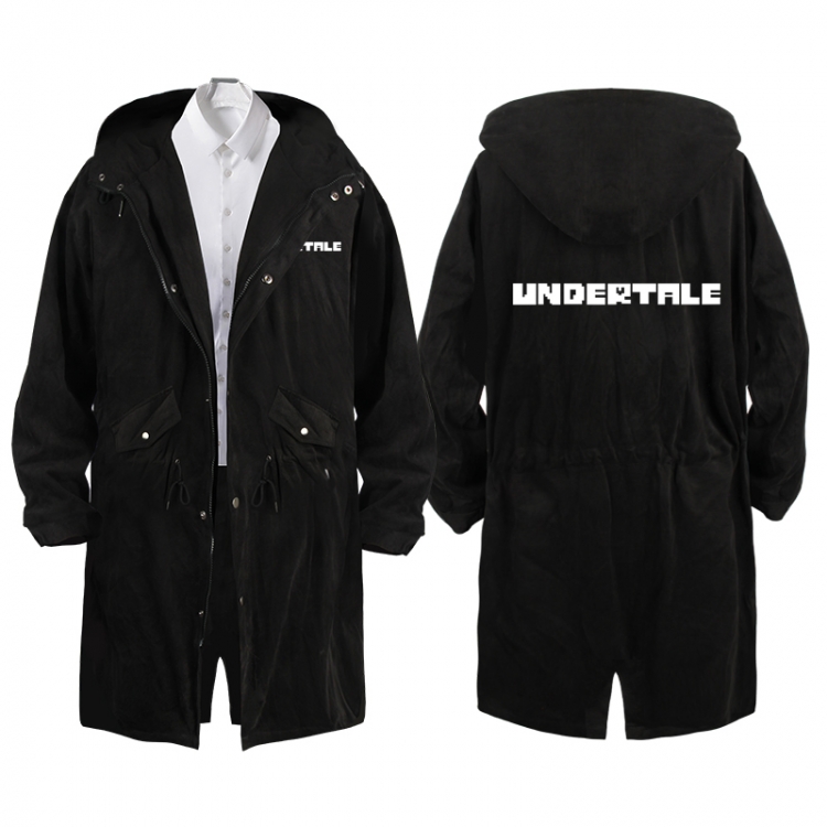 Undertale Anime Peripheral Hooded Long Windbreaker Jacket from S to 3XL