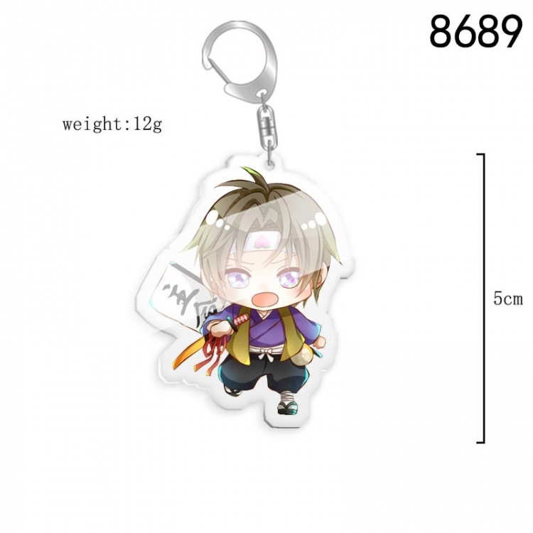 Touken Ranbu Anime acrylic Key Chain  price for 5 pcs  8689