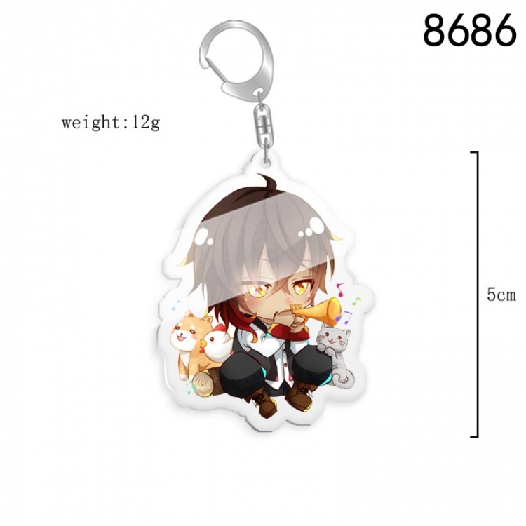 Touken Ranbu Anime acrylic Key Chain  price for 5 pcs  8686