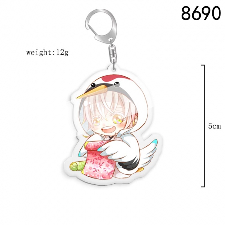 Touken Ranbu Anime acrylic Key Chain  price for 5 pcs  8690