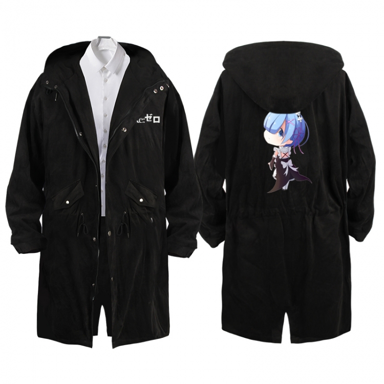 Re:Zero kara Hajimeru Isekai Seikatsu  Anime Peripheral Hooded Long Windbreaker Jacket from S to 3XL