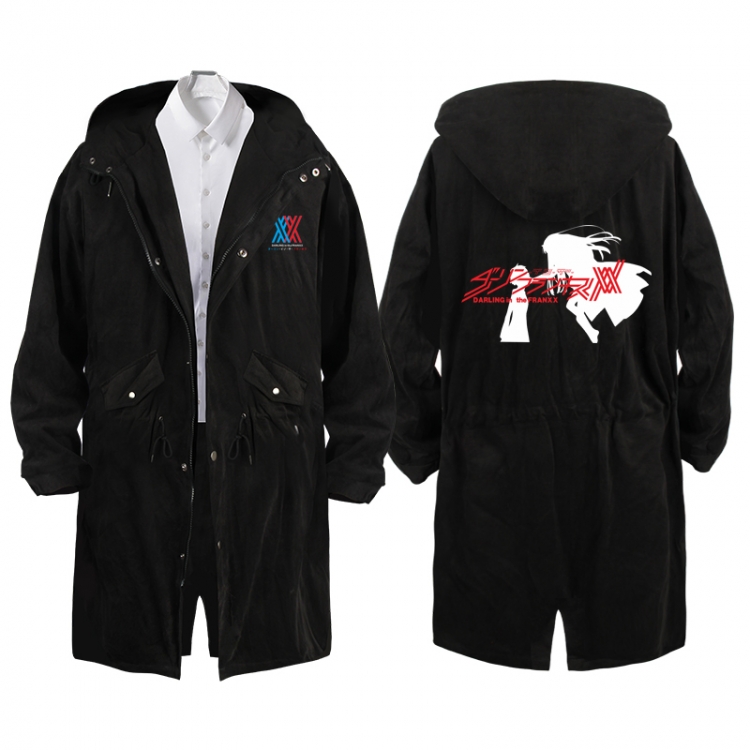 DARLING in the FRANXX Anime Peripheral Hooded Long Windbreaker Jacket from S to 3XL