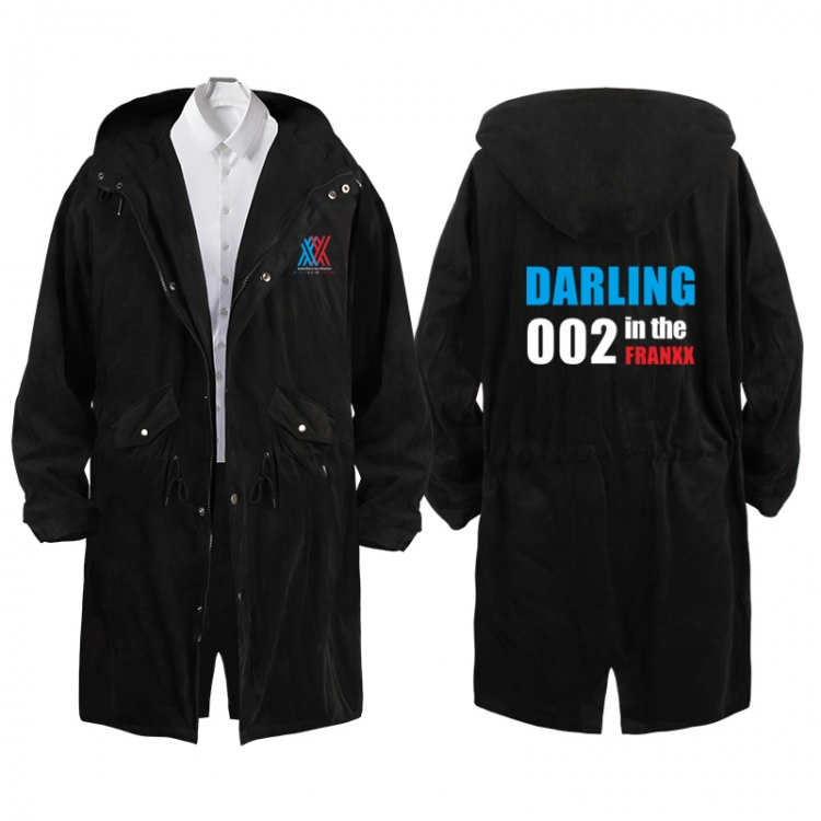 DARLING in the FRANXX Anime Peripheral Hooded Long Windbreaker Jacket from S to 3XL