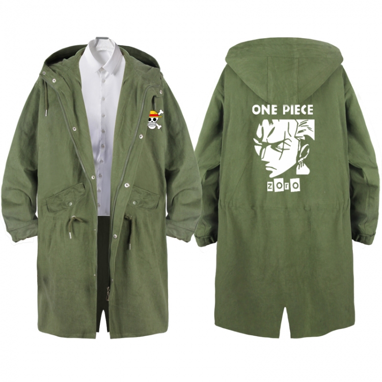 One Piece  Anime Peripheral Hooded Long Windbreaker Jacket from S to 3XL