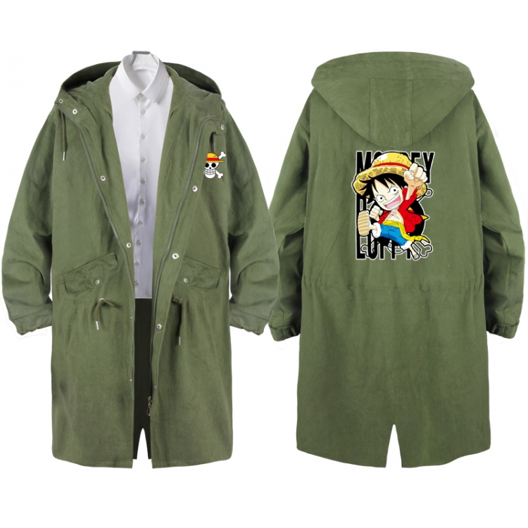 One Piece  Anime Peripheral Hooded Long Windbreaker Jacket from S to 3XL