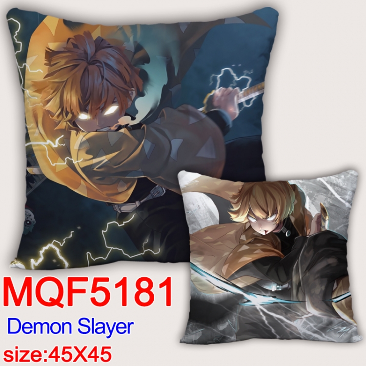 Demon Slayer Kimets Square double-sided full-color pillow cushion 45X45CM NO FILLING MQF 5181