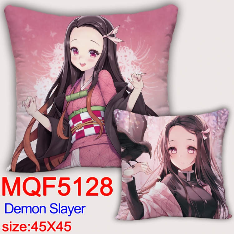 Demon Slayer Kimets Square double-sided full-color pillow cushion 45X45CM NO FILLING  MQF 5128
