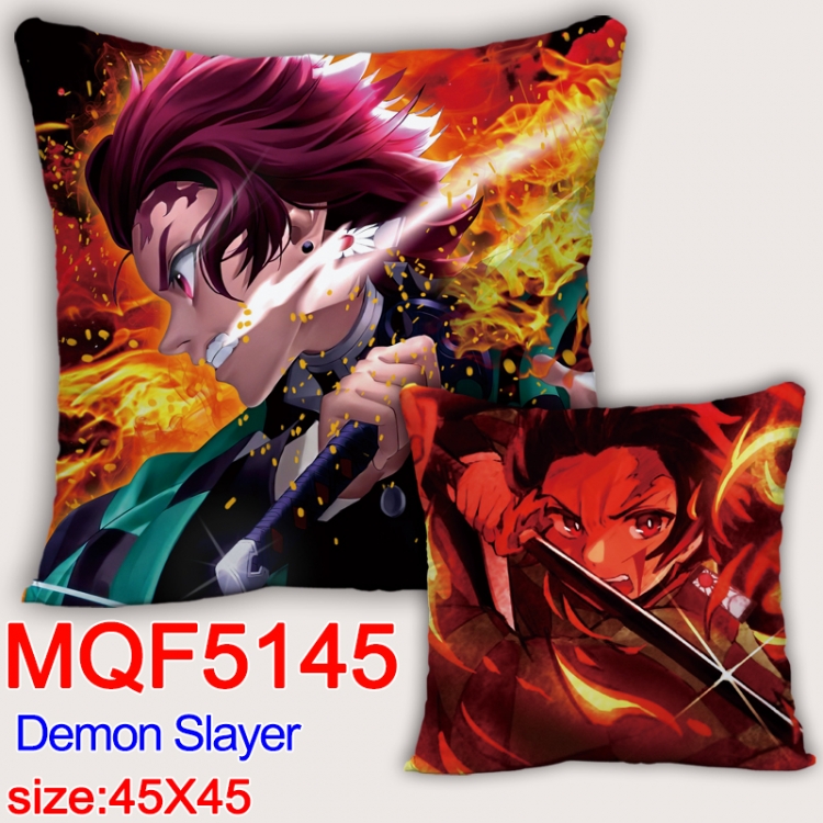 Demon Slayer Kimets Square double-sided full-color pillow cushion 45X45CM NO FILLING MQF 5145