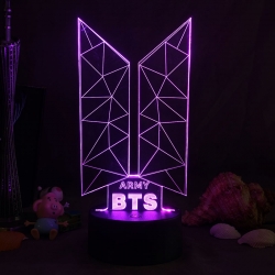 BTS 3D night light USB touch s...