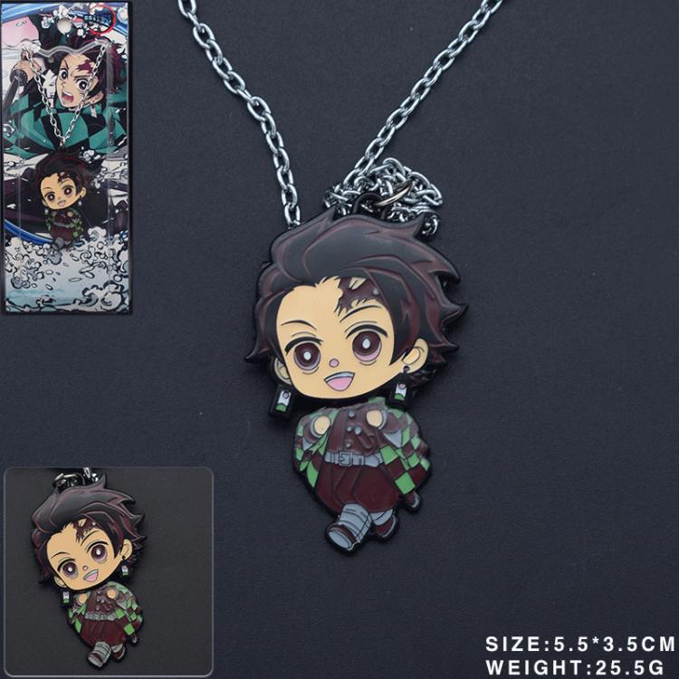 Demon Slayer Kimets Anime cartoon metal necklace pendant