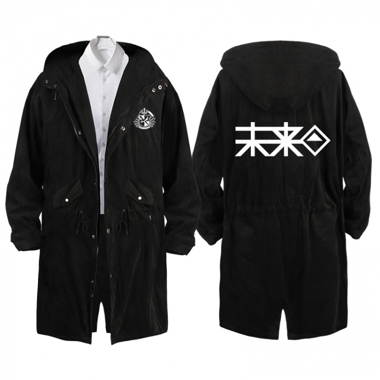  Dangan-Ronpa Anime Peripheral Hooded Long Windbreaker Jacket from S to 3XL