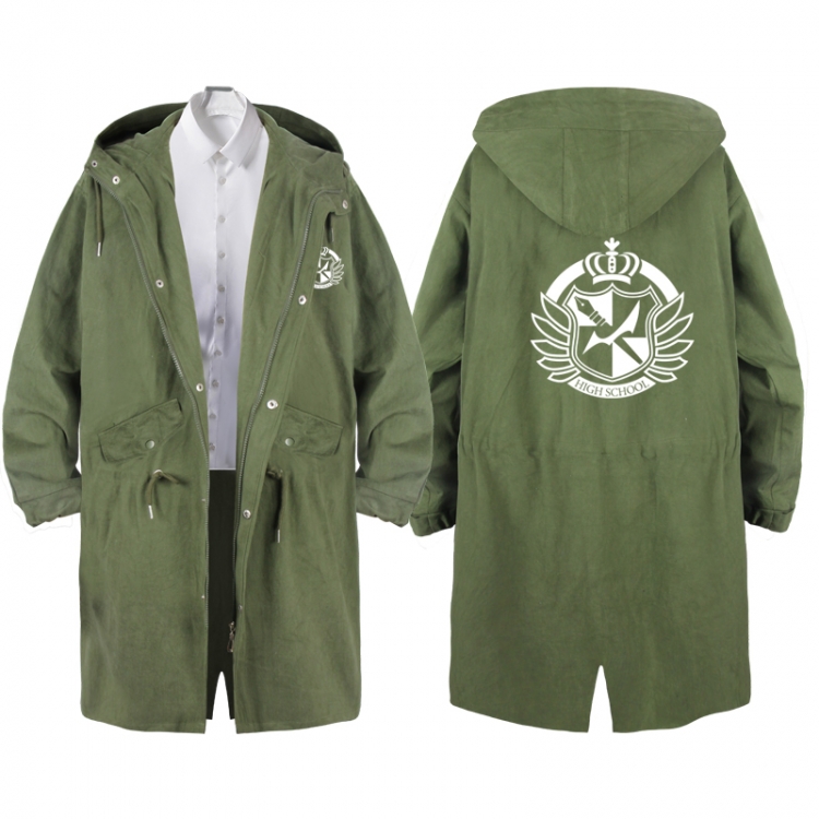  Dangan-Ronpa Anime Peripheral Hooded Long Windbreaker Jacket from S to 3XL