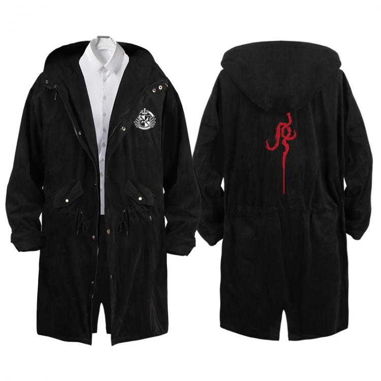  Dangan-Ronpa Anime Peripheral Hooded Long Windbreaker Jacket from S to 3XL