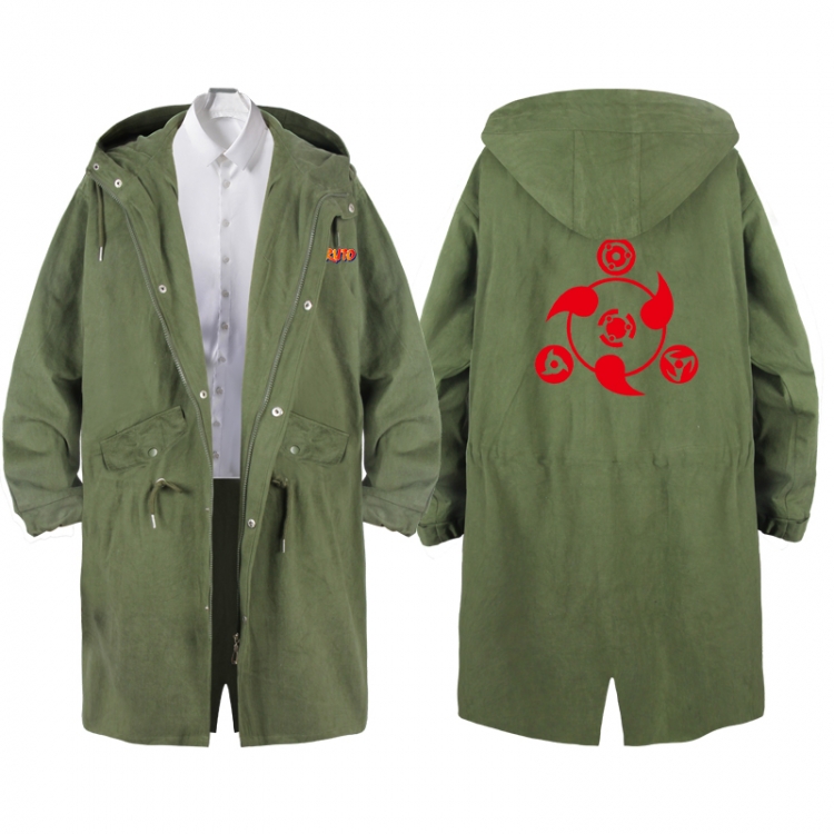 Naruto  Anime Peripheral Hooded Long Windbreaker Jacket from S to 3XL