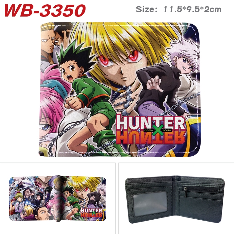 HunterXHunter Anime color book two-fold leather wallet 11.5X9.5X2CM  WB-3350A