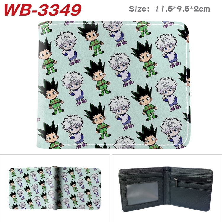 HunterXHunter Anime color book two-fold leather wallet 11.5X9.5X2CM   WB-3349A