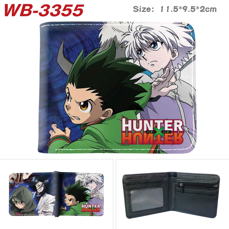 HunterXHunter Anime color book two-fold leather wallet 11.5X9.5X2CM WB-3355A