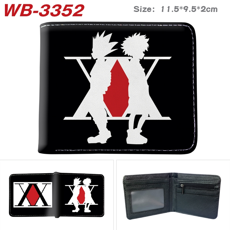 HunterXHunter Anime color book two-fold leather wallet 11.5X9.5X2CM   WB-3352A