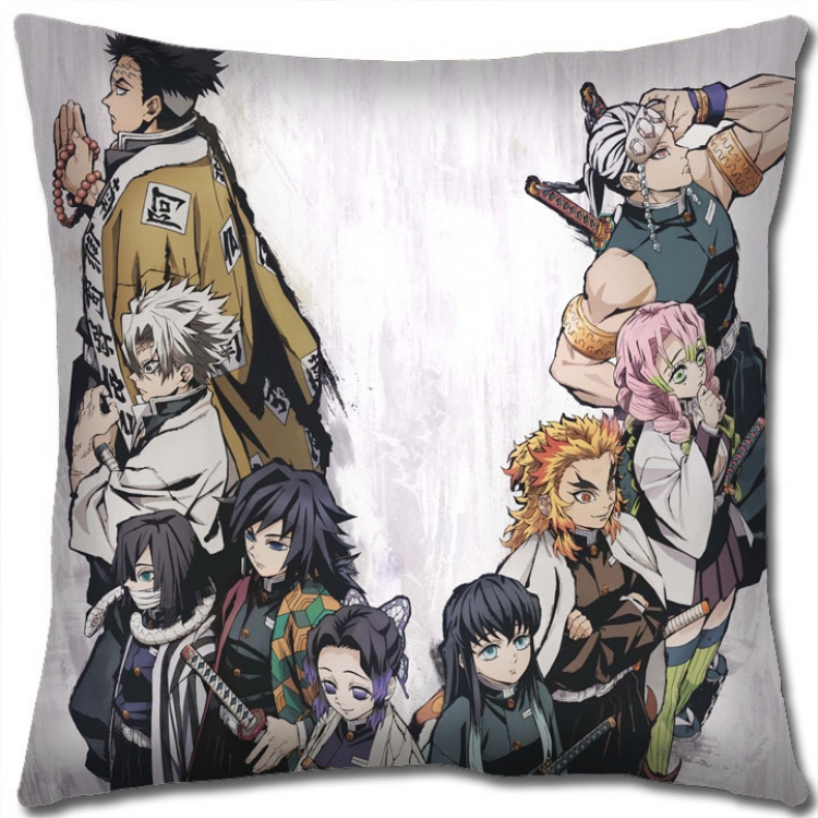 Demon Slayer Kimets Anime square full-color pillow cushion 45X45CM NO FILLING G4-411